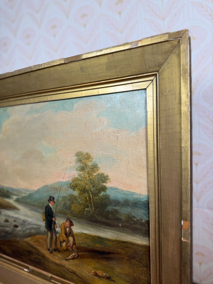 Antique Oil on Canvas Signed E. Cooper