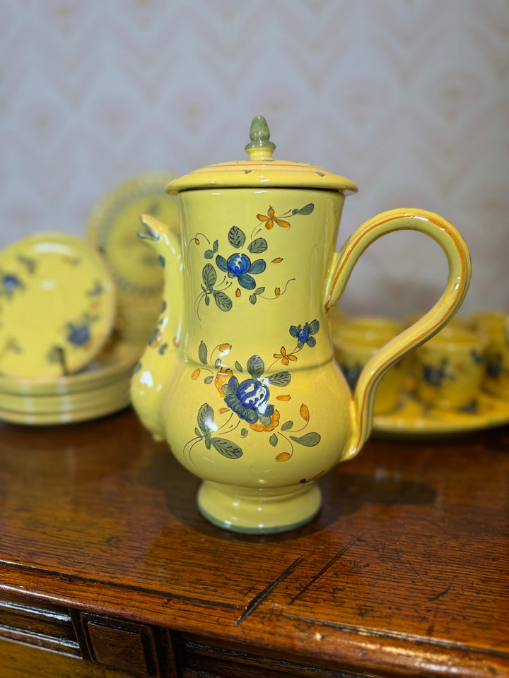 Vintage Matet Martres Fait Main French Pottery (Handmade) - Tea & Dessert Set