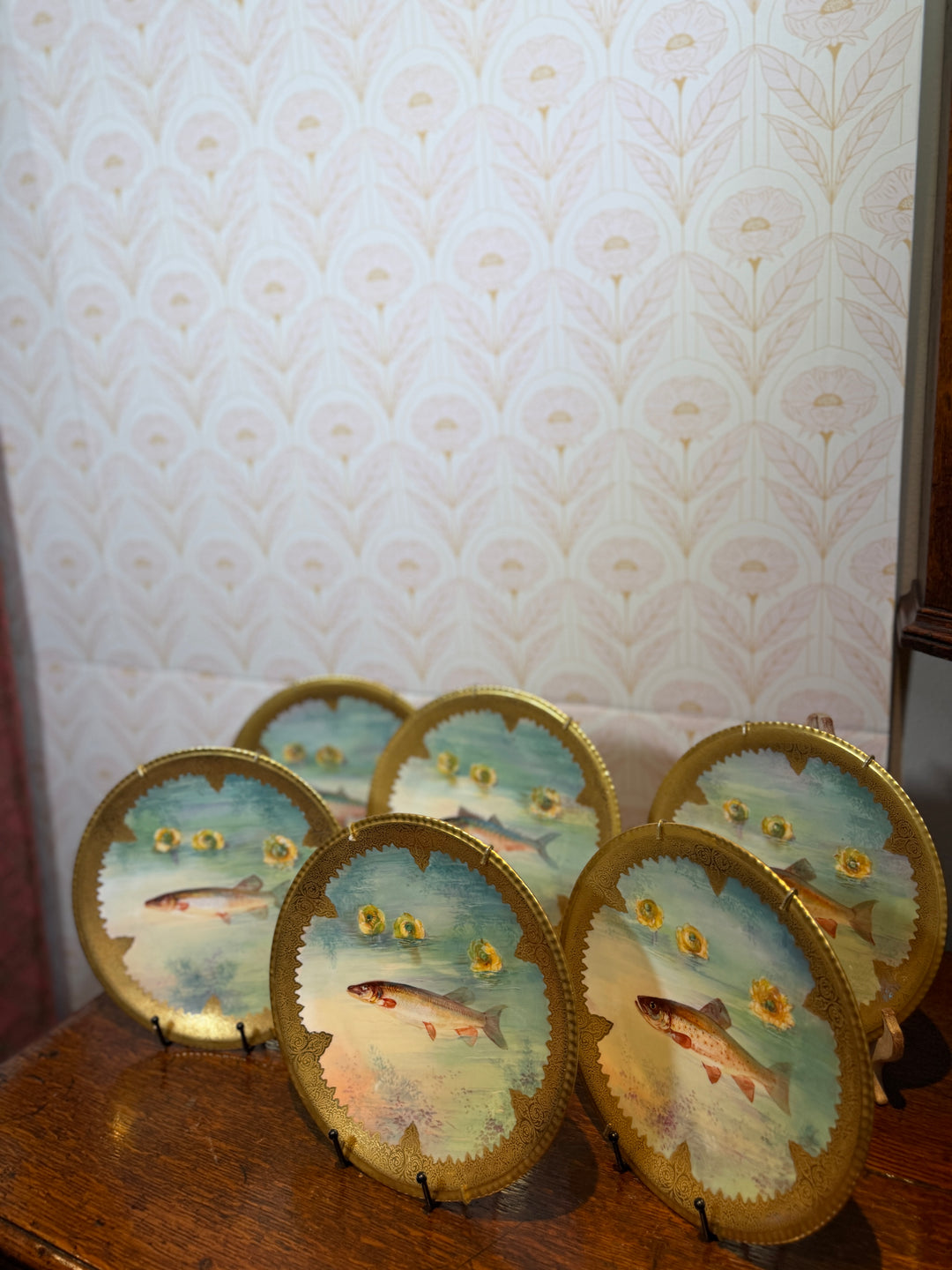 Limoges Set of 6 Fish Plates