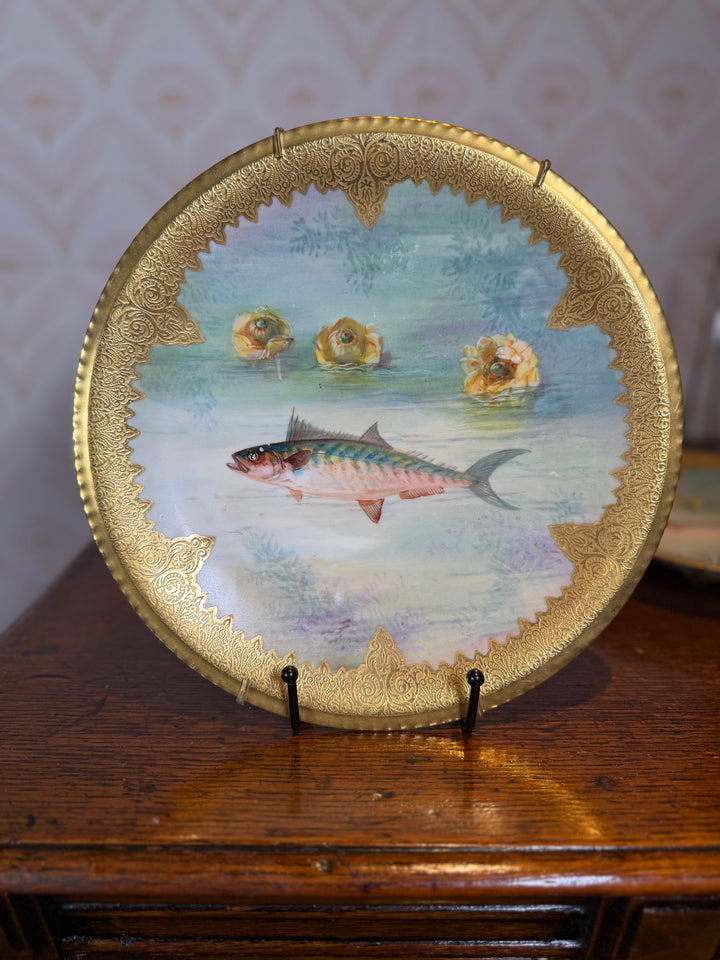 Limoges Set of 6 Fish Plates