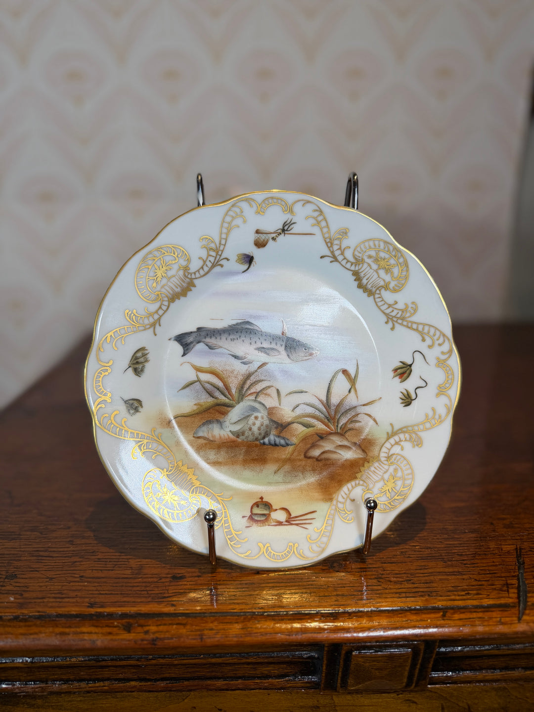 Set of 4 Vintage Fish Plates