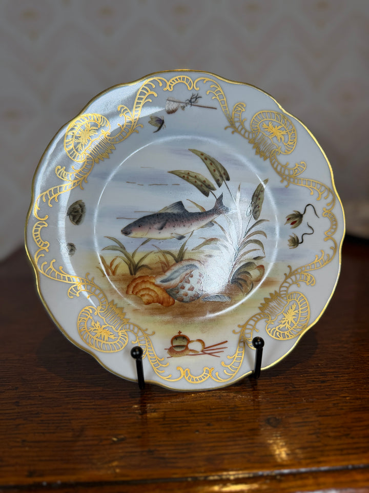 Set of 4 Vintage Fish Plates