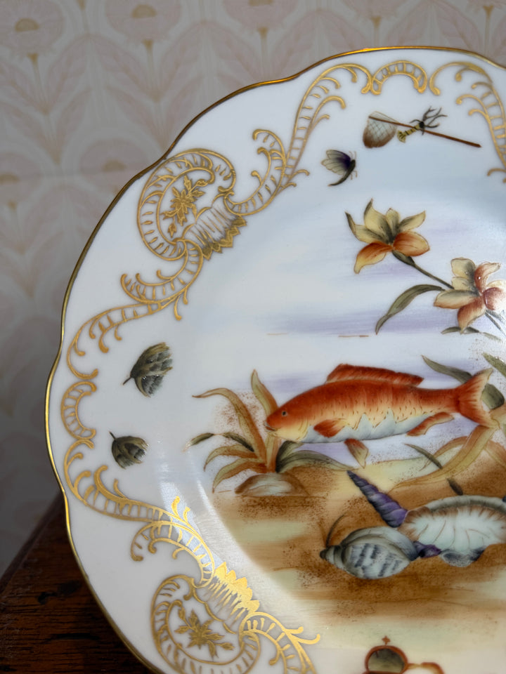 Set of 4 Vintage Fish Plates