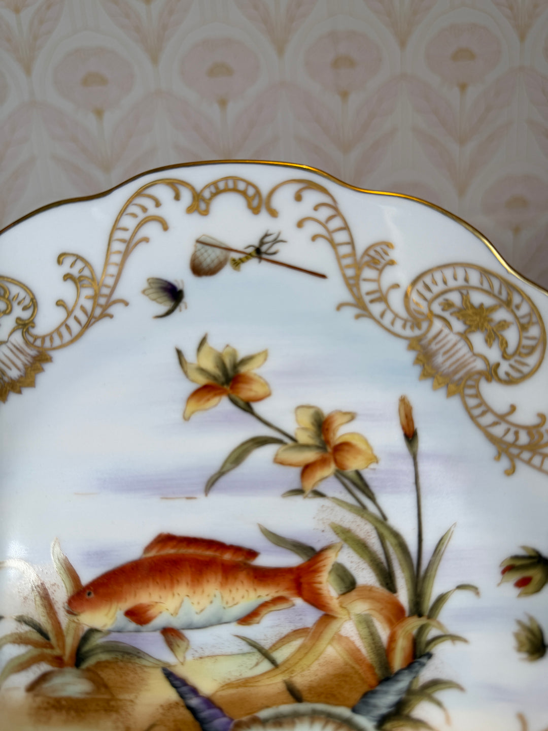Set of 4 Vintage Fish Plates