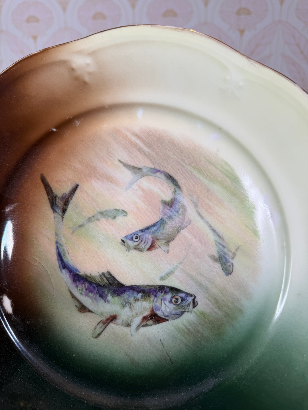 Set of 3 Vintage Fish Plates