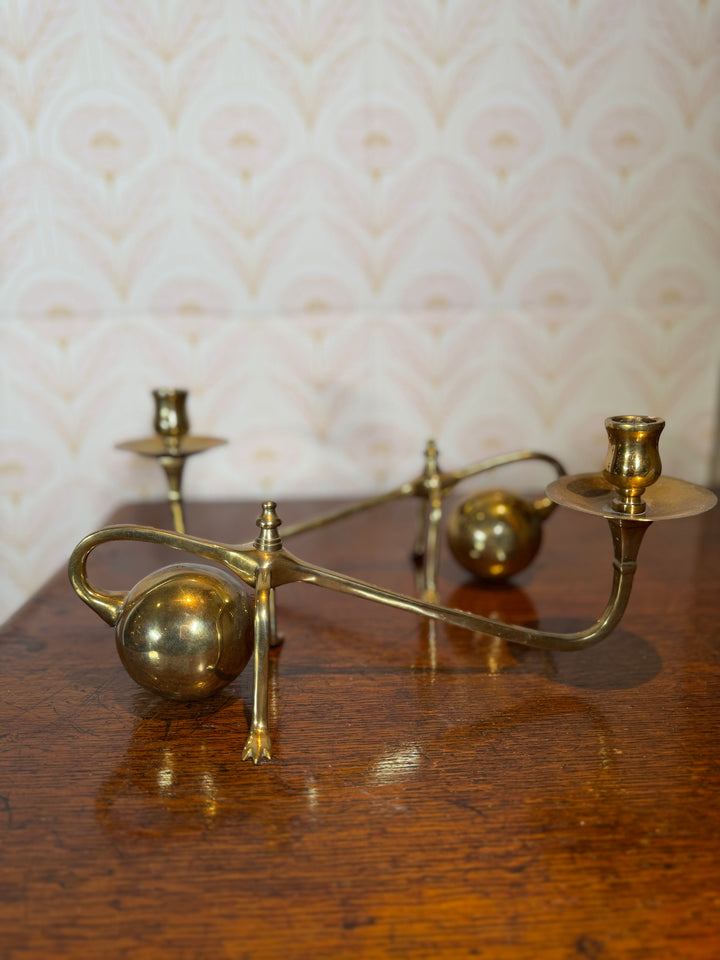 Set of 2 Brass Candlestick Holders
