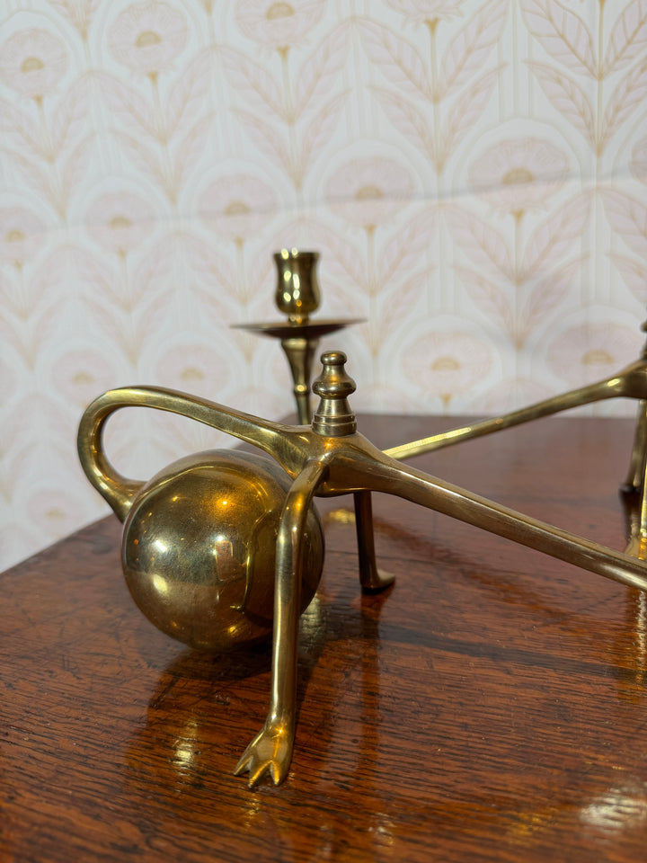 Set of 2 Brass Candlestick Holders