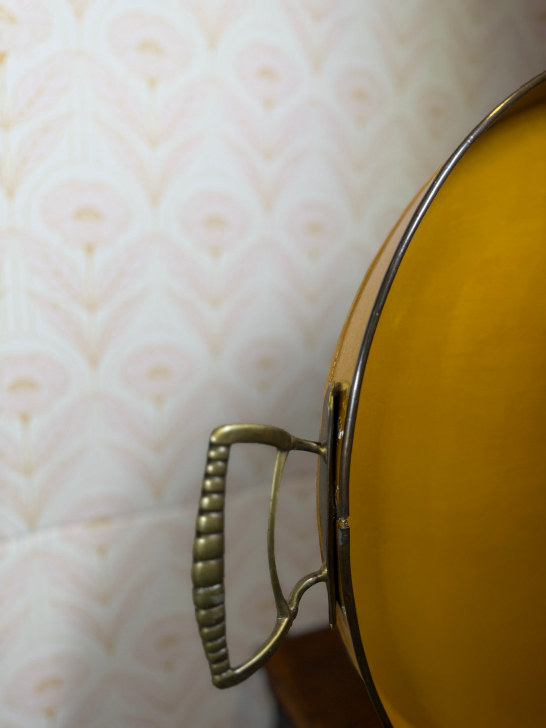 Vintage Tray with Brass Handles