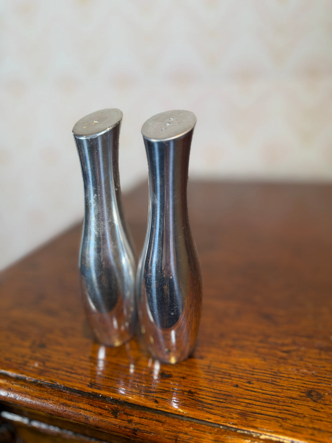 Nambé Salt and Pepper Shakers
