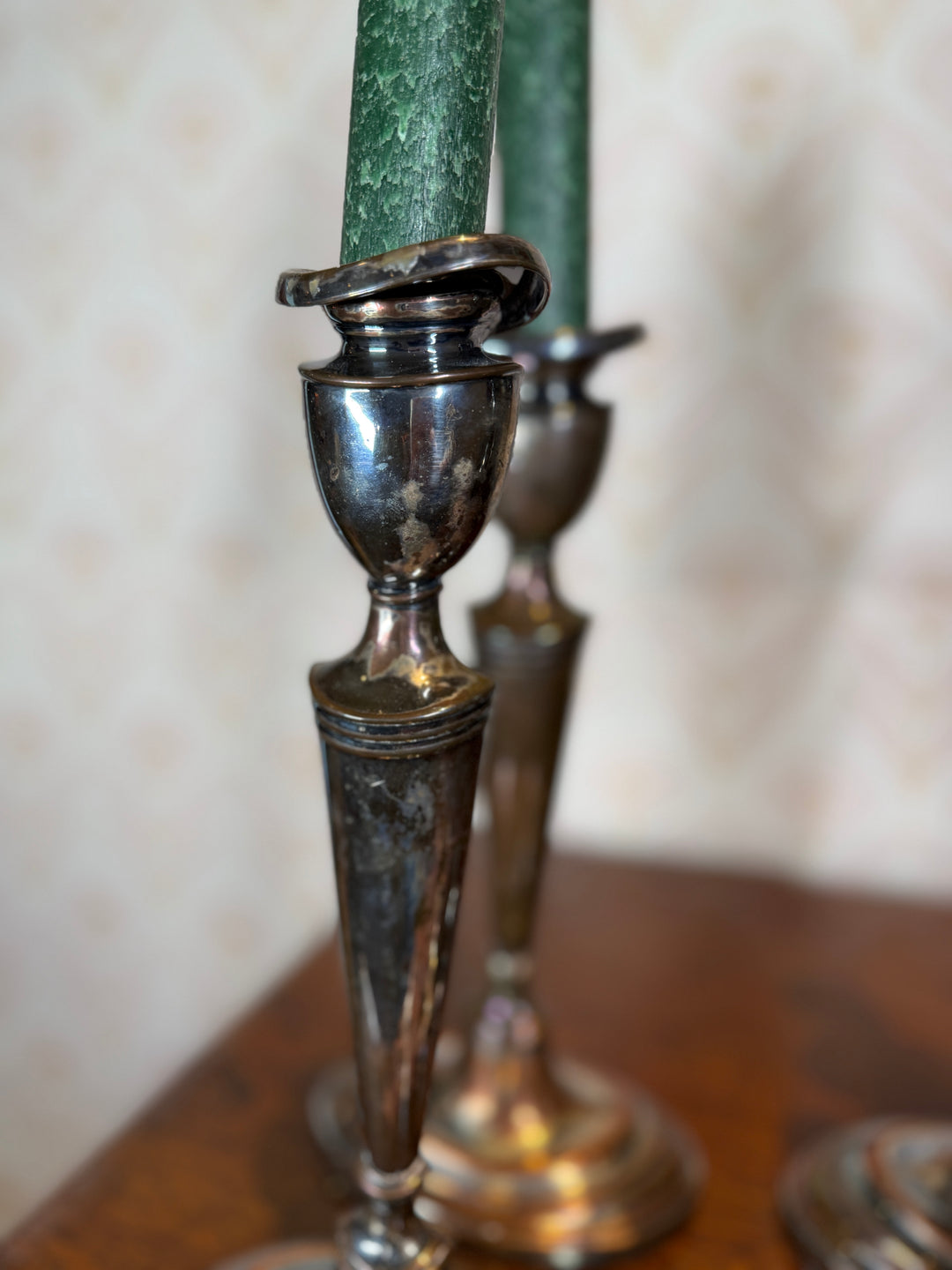 4 Silverplated Candlestick Holders