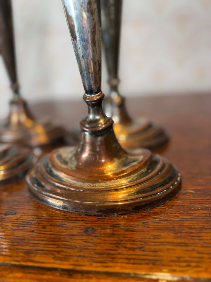 4 Silverplated Candlestick Holders