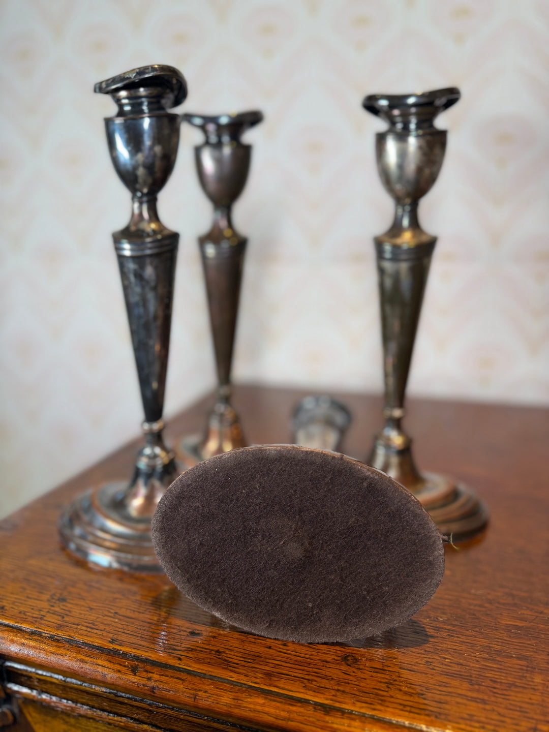 4 Silverplated Candlestick Holders