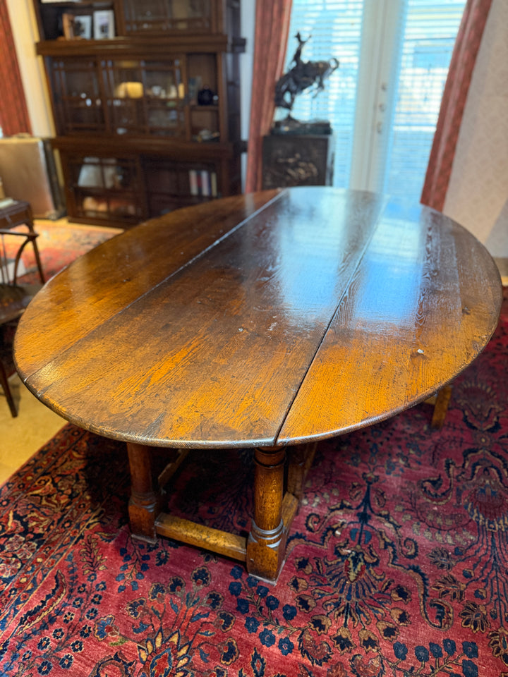 Antique Drop Leaf Dining Room Size Table