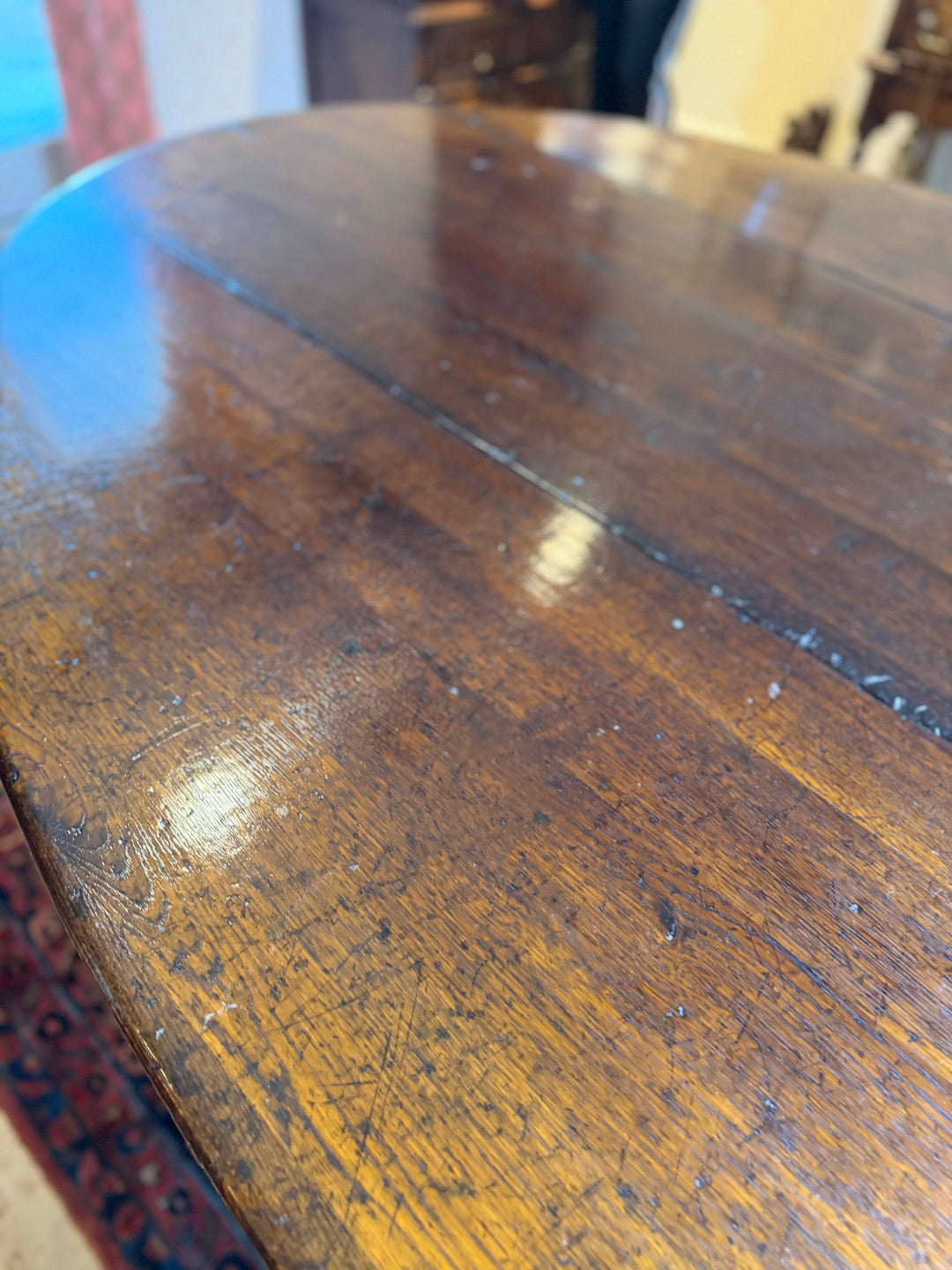 Antique Drop Leaf Dining Room Size Table