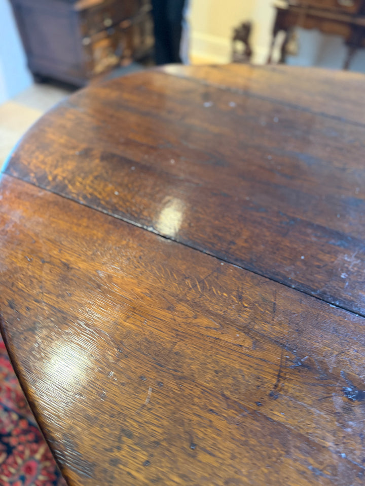 Antique Drop Leaf Dining Room Size Table
