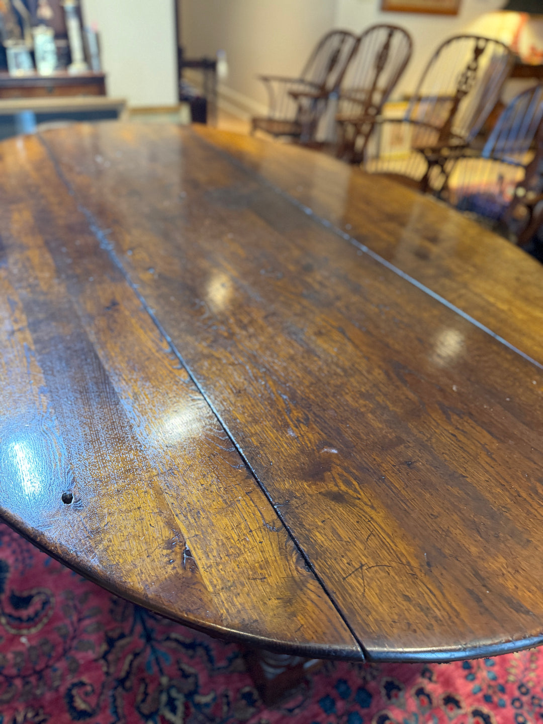 Antique Drop Leaf Dining Room Size Table