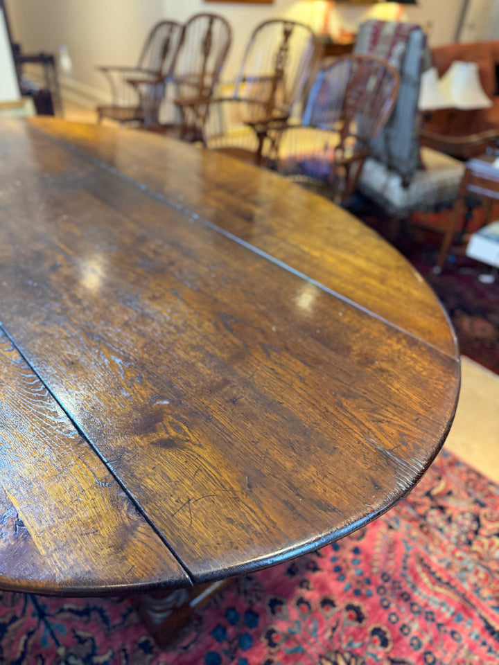 Antique Drop Leaf Dining Room Size Table