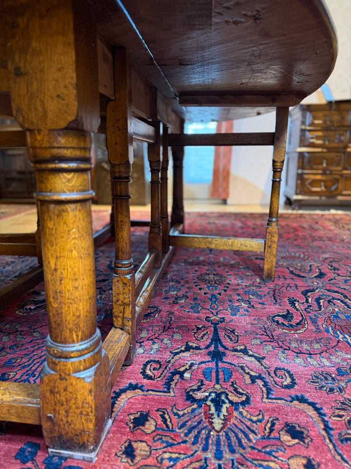 Antique Drop Leaf Dining Room Size Table
