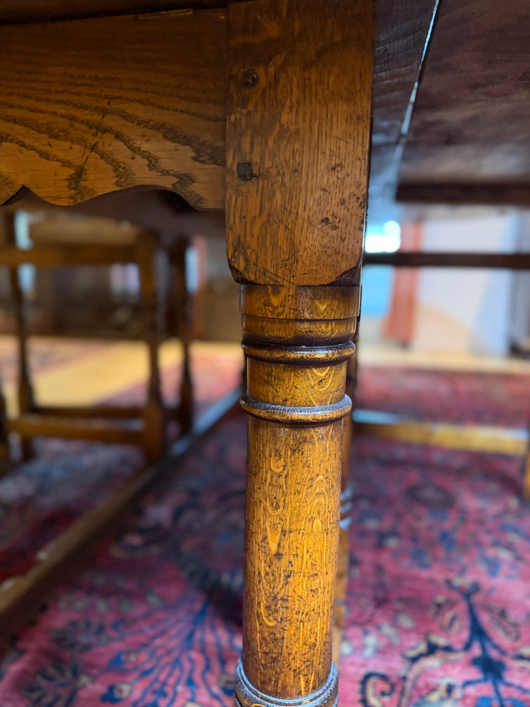 Antique Drop Leaf Dining Room Size Table