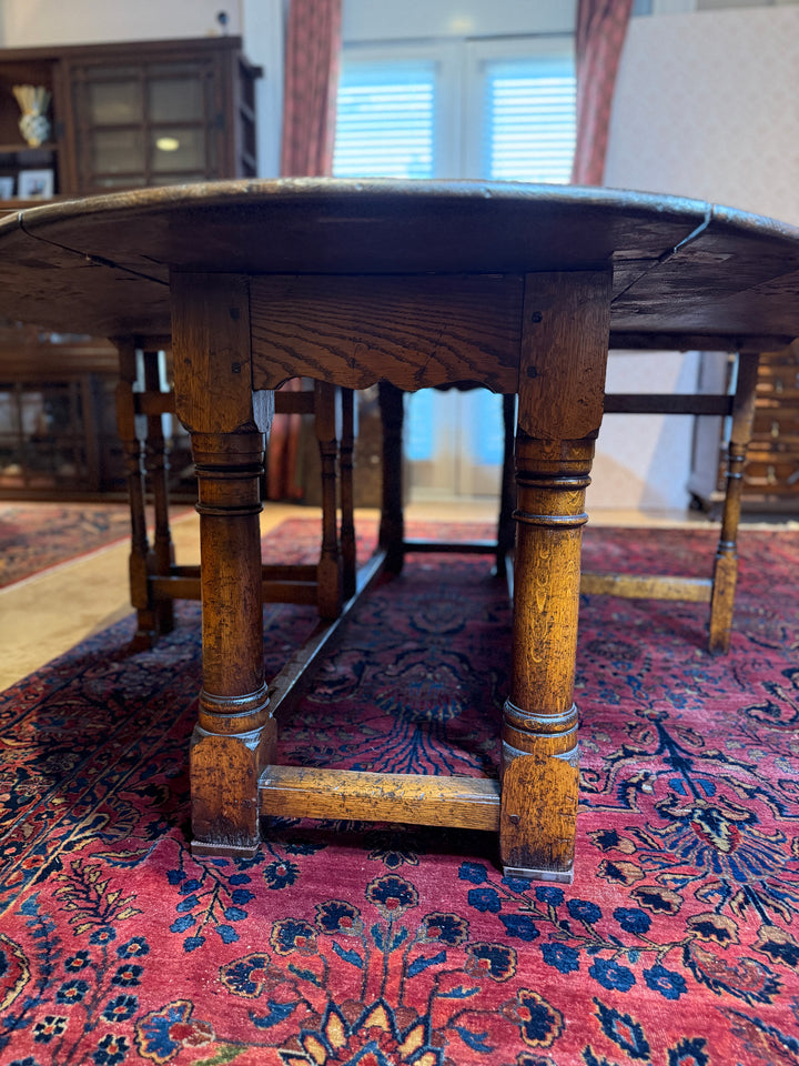 Antique Drop Leaf Dining Room Size Table