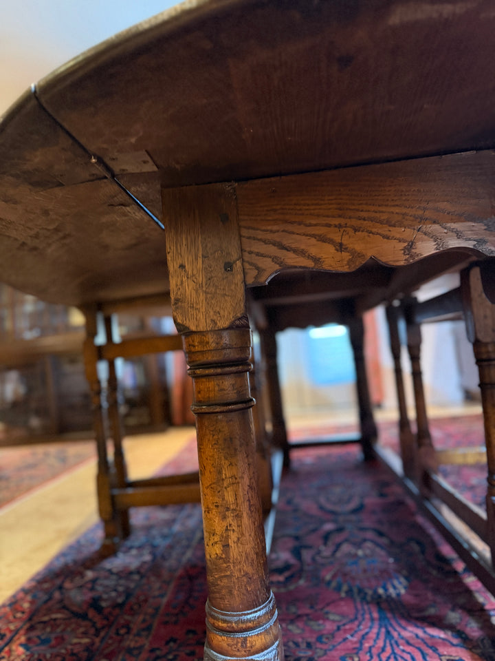 Antique Drop Leaf Dining Room Size Table