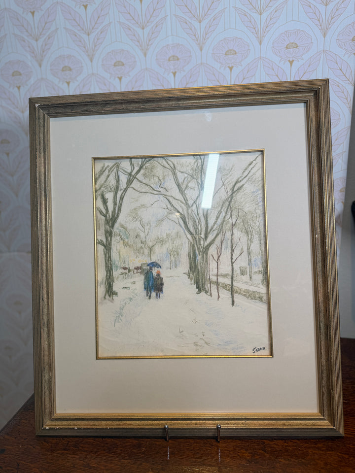 "Walking in Snow" by Charles Sarka