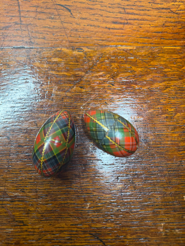Set of 2 Tartan Eggs