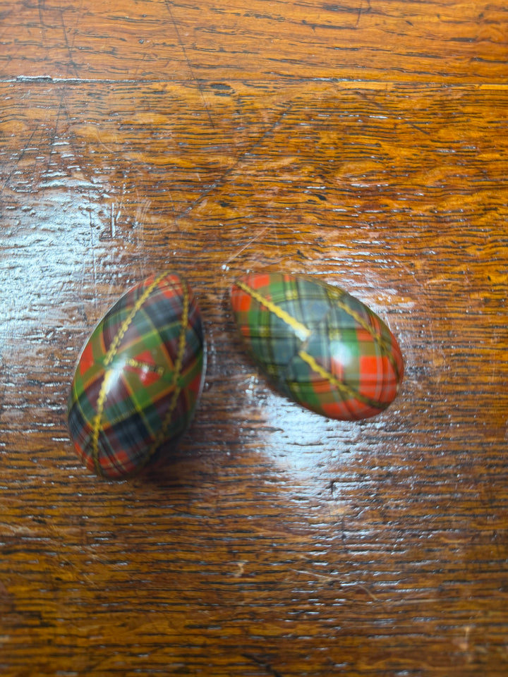 Set of 2 Tartan Eggs