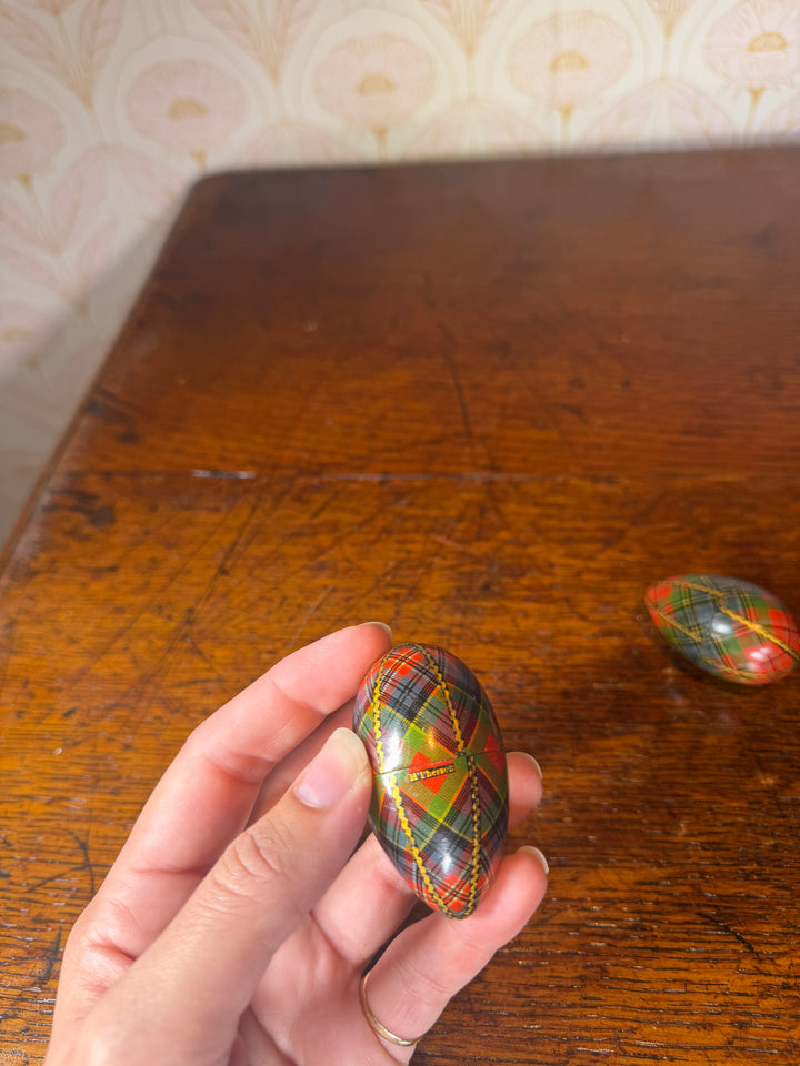 Set of 2 Tartan Eggs