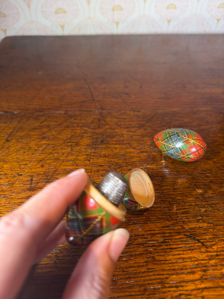 Set of 2 Tartan Eggs