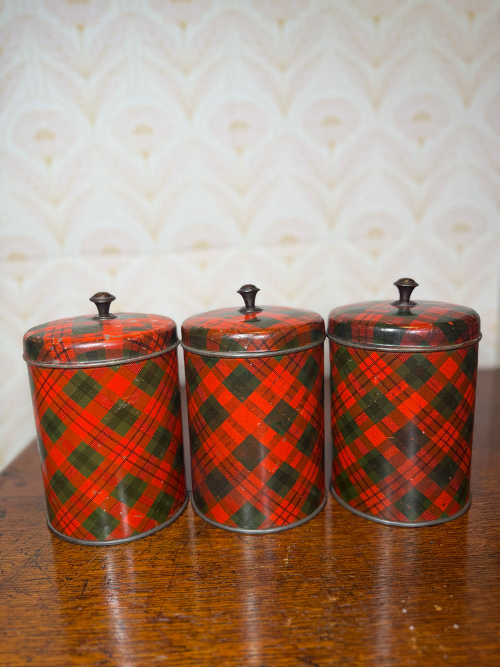 Set of 3 Tartan Jars