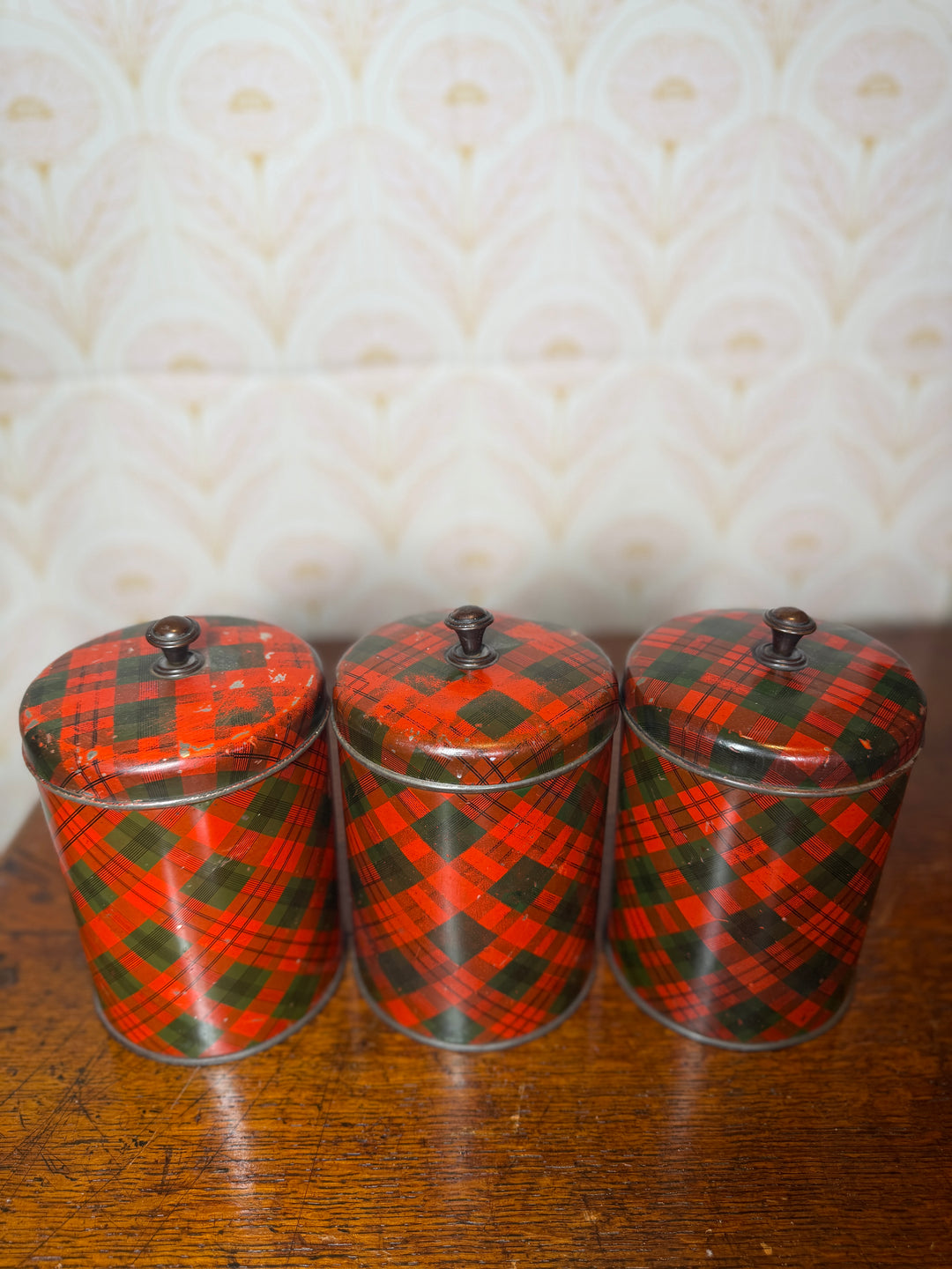 Set of 3 Tartan Jars