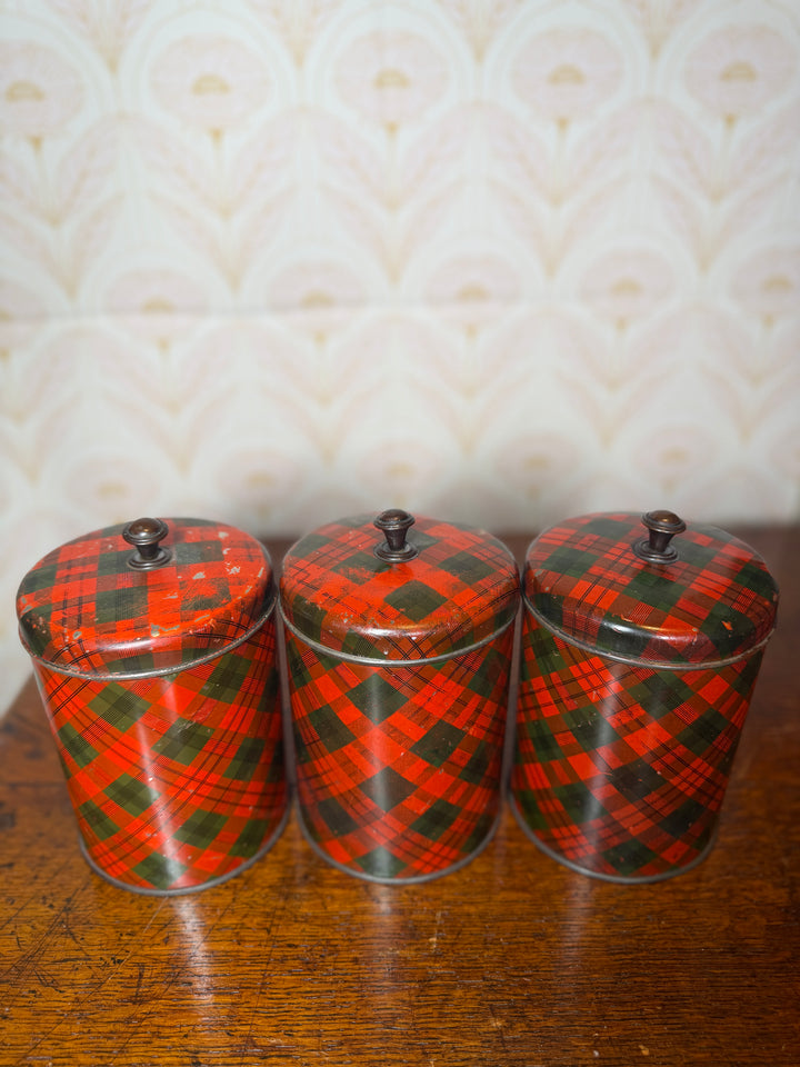 Set of 3 Tartan Jars