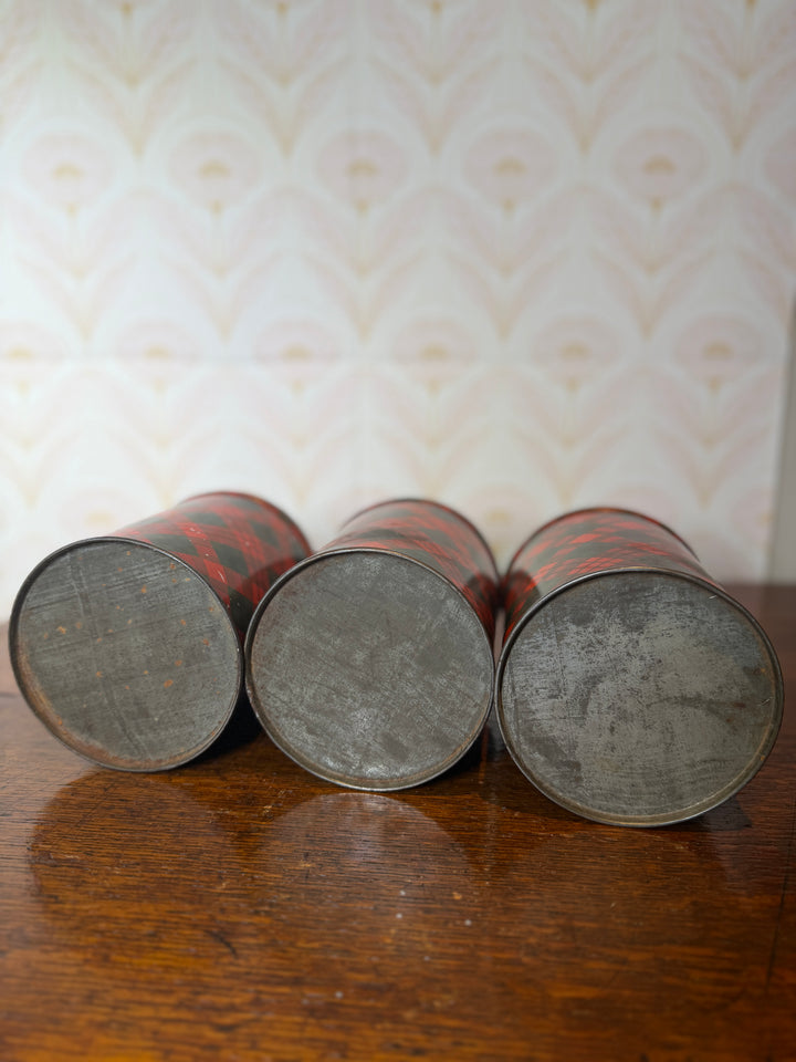 Set of 3 Tartan Jars
