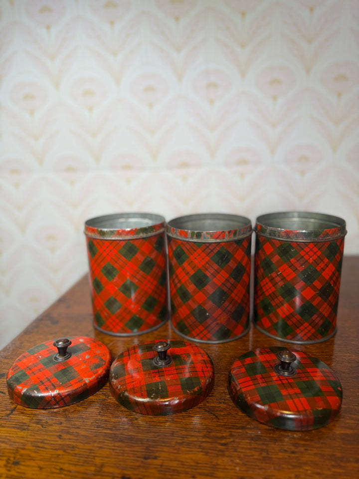 Set of 3 Tartan Jars