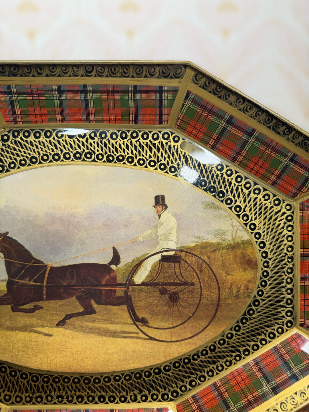 Tartan Plate with Horse