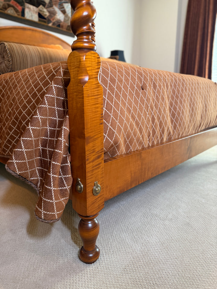 Wooden King Bed Frame - With Spindles