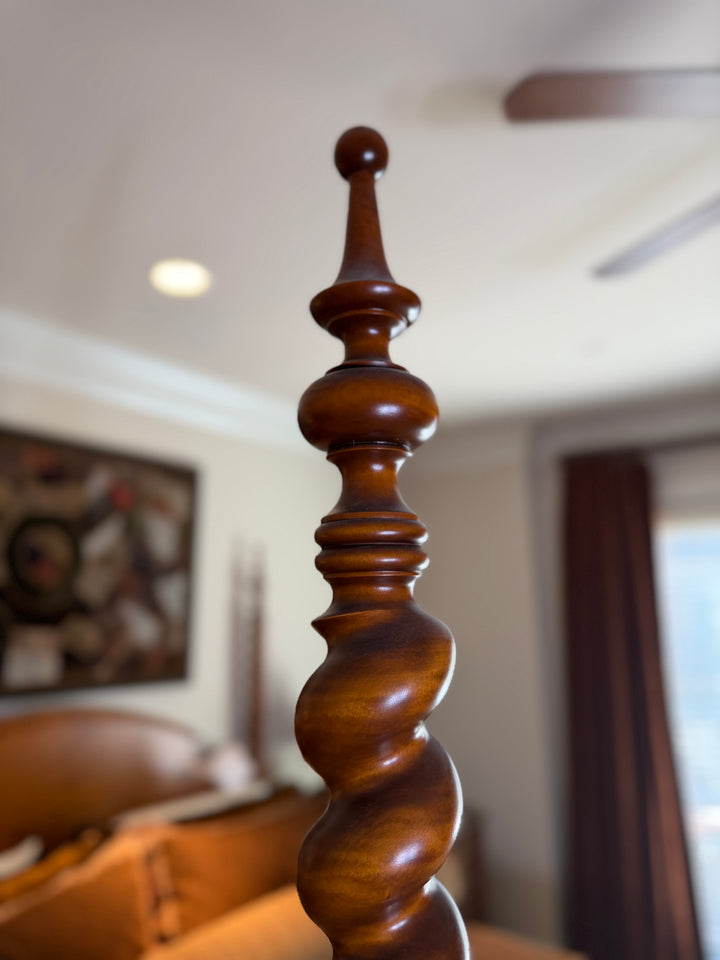 Wooden King Bed Frame - With Spindles