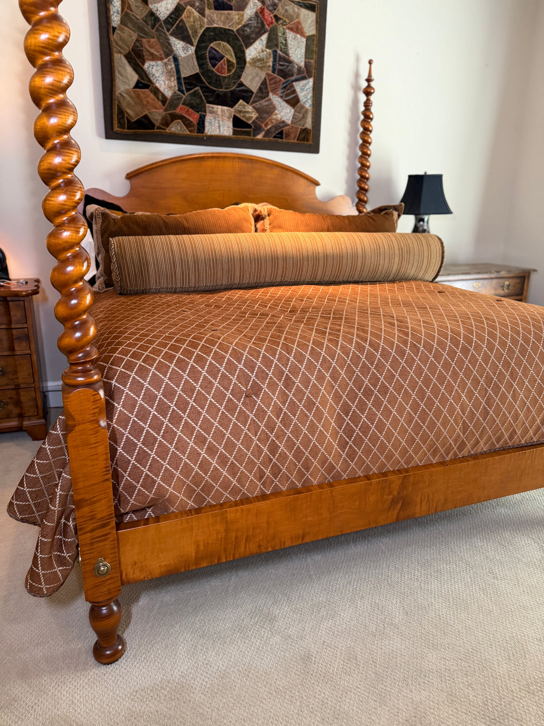 Wooden King Bed Frame - With Spindles