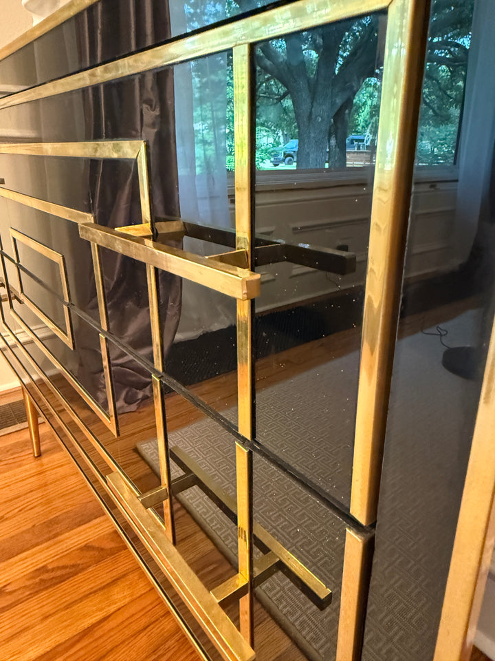 Black Murano Glass Dresser with Two Drawers, circa 1980, from Italy