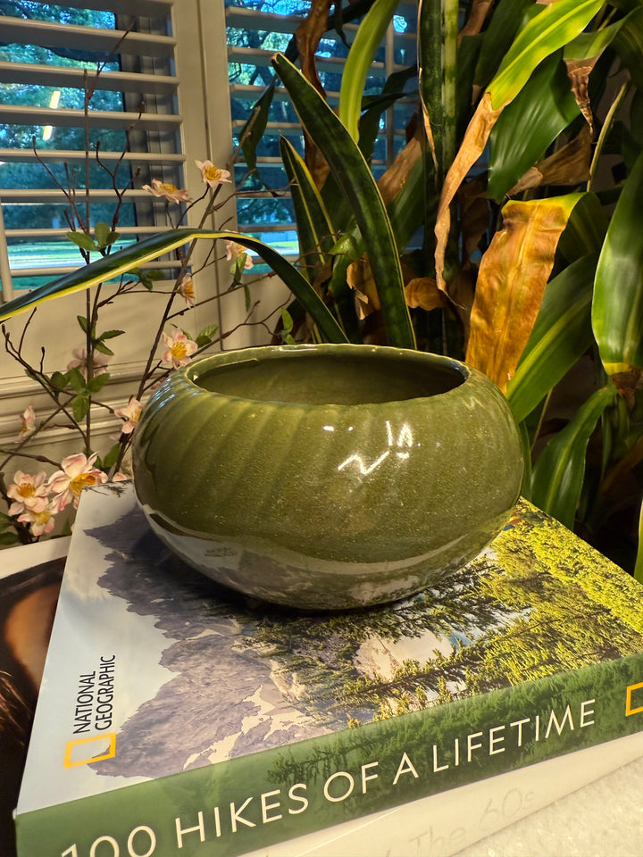 Green Ceramic Decorative Bowl