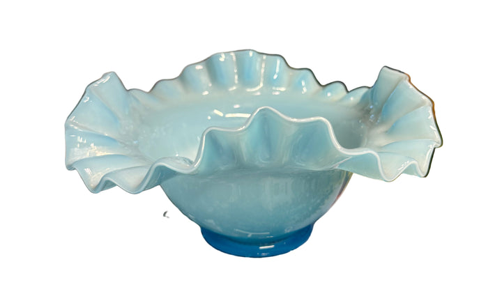 Antique Blue Wavy Bowl