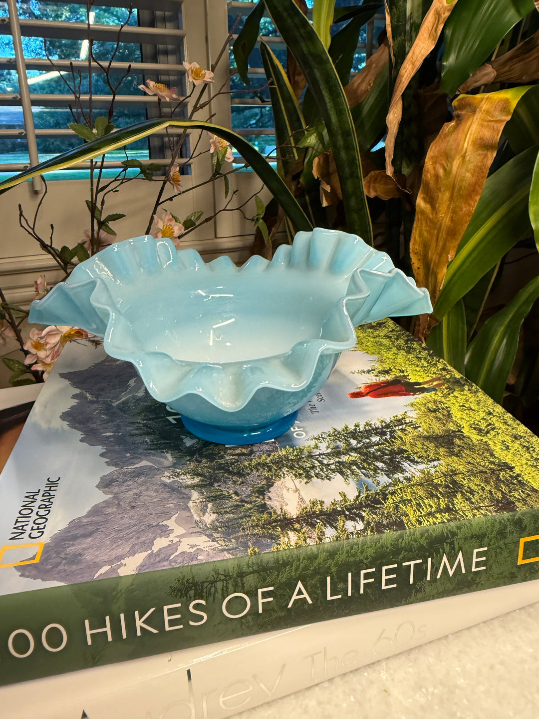 Antique Blue Wavy Bowl