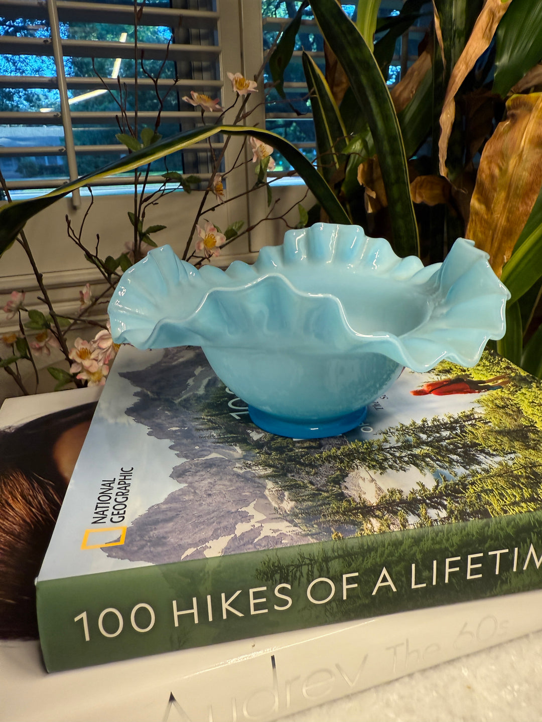 Antique Blue Wavy Bowl