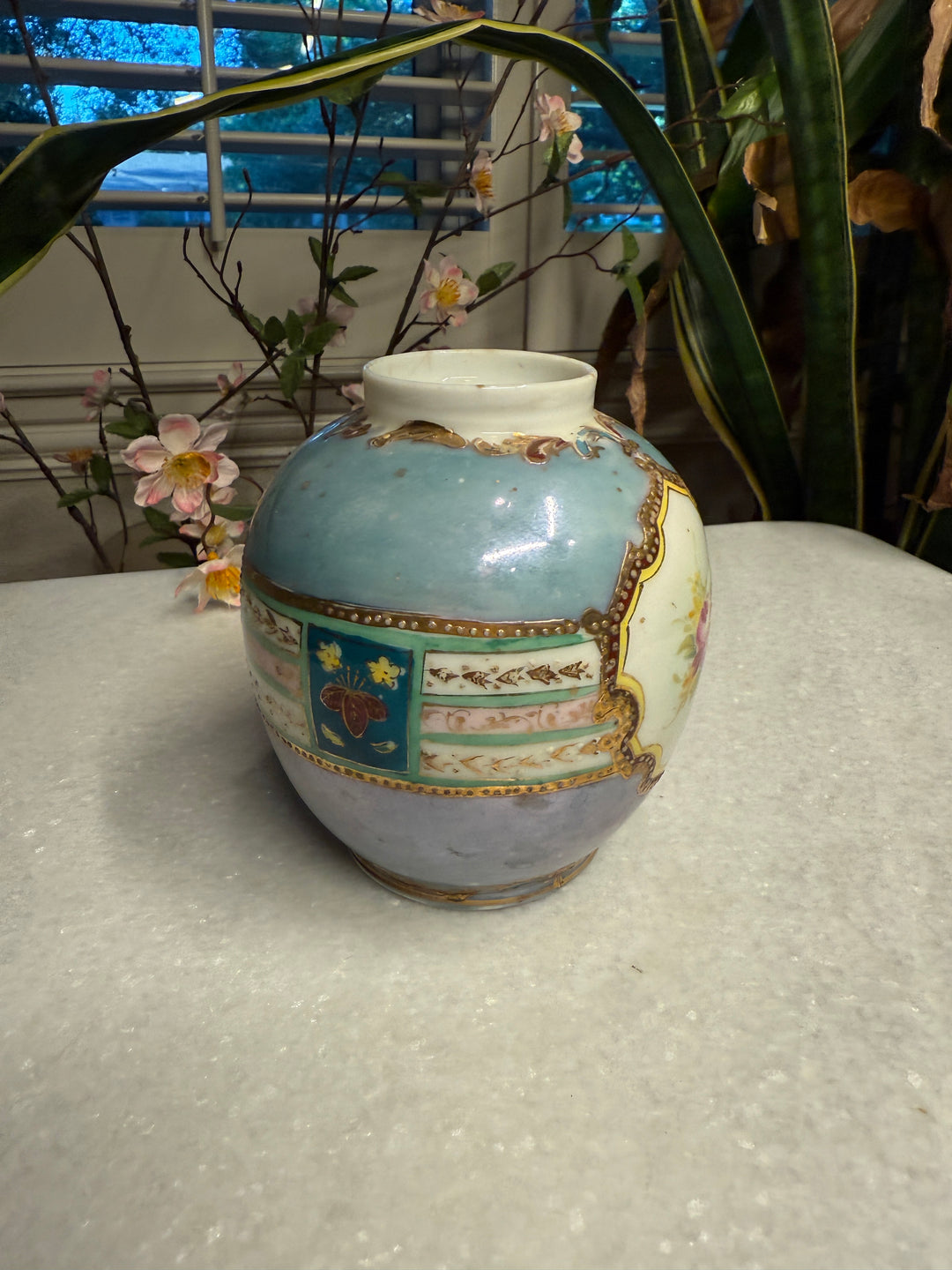 Hand-Painted Antique Porcelain Vase