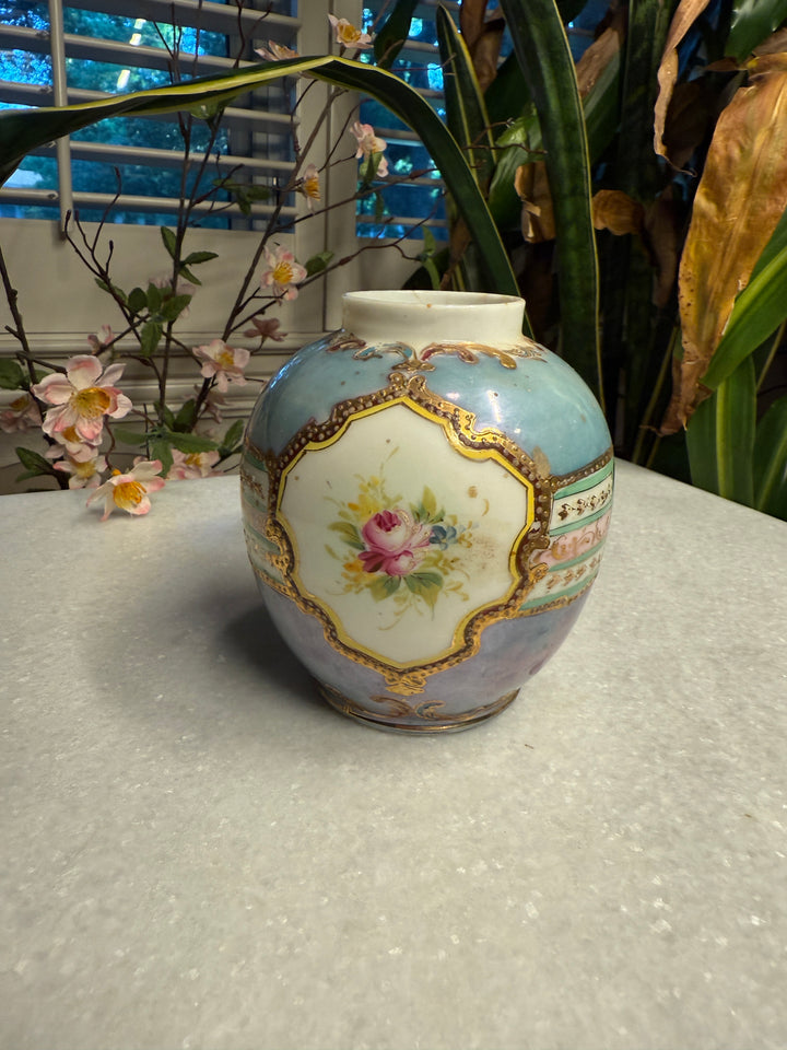 Hand-Painted Antique Porcelain Vase