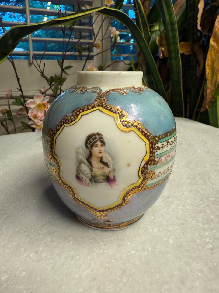 Hand-Painted Antique Porcelain Vase