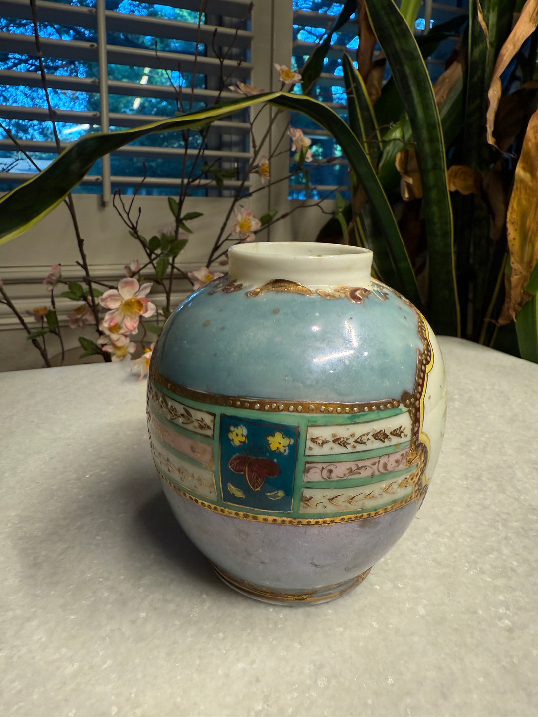 Hand-Painted Antique Porcelain Vase