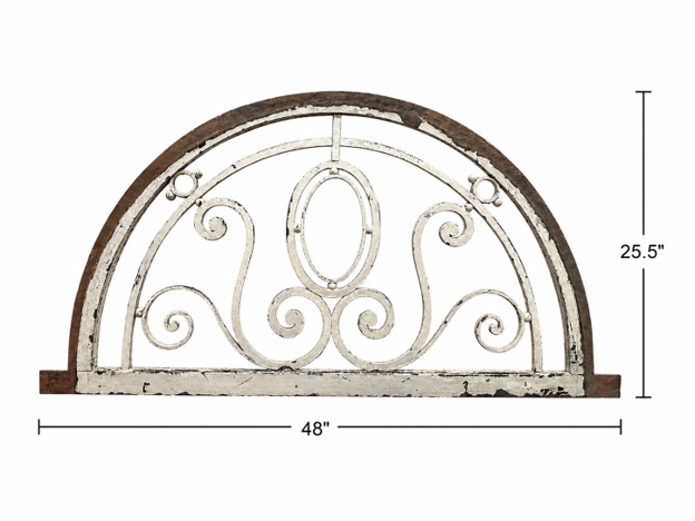 Wrought Iron Arched Transom