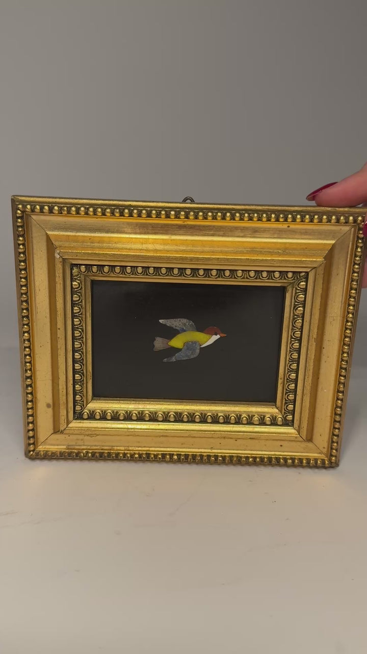 Pietra Dura Bird Plaque